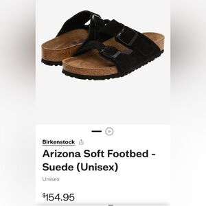 Birkenstock Arizona Black Sandals size 41